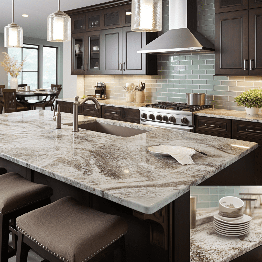 Backsplash Ideas for Fantasy Brown Granite Countertops | Vashon Maury Island