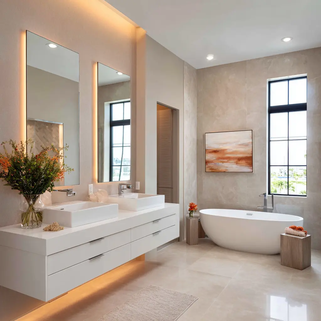 Bathroom Color Ideas | Soft Warm Trends for Modern Baths