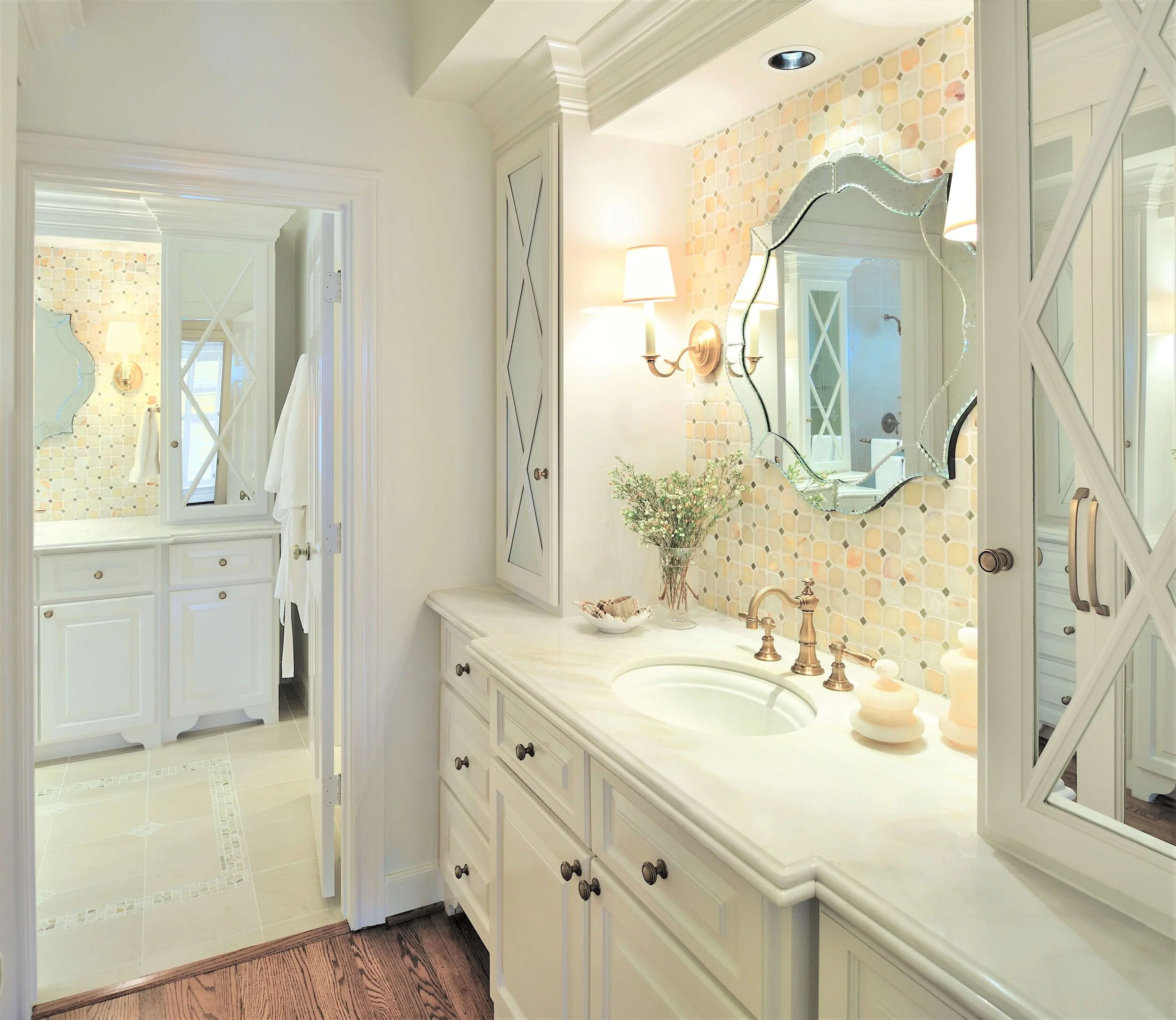 BEFORE AND AFTER - A Dark, Small, Dated Bathroom Gets A Light, Bright And Functional Makeover! — DESIGNED