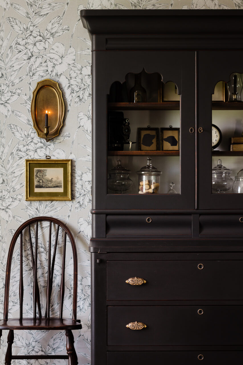 Black Milk Painted Hutch – Milk Paint by Homestead House