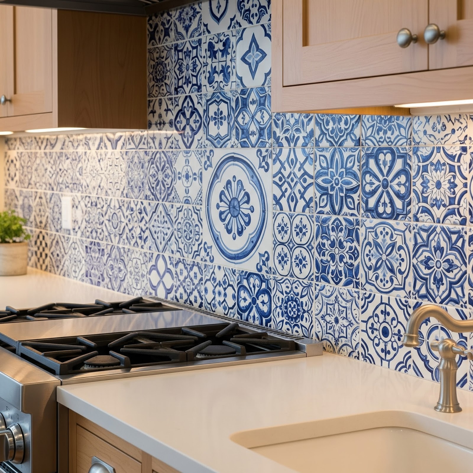 Blue & White Kitchen Backsplash Ideas | Timeless Tile Designs | Balian