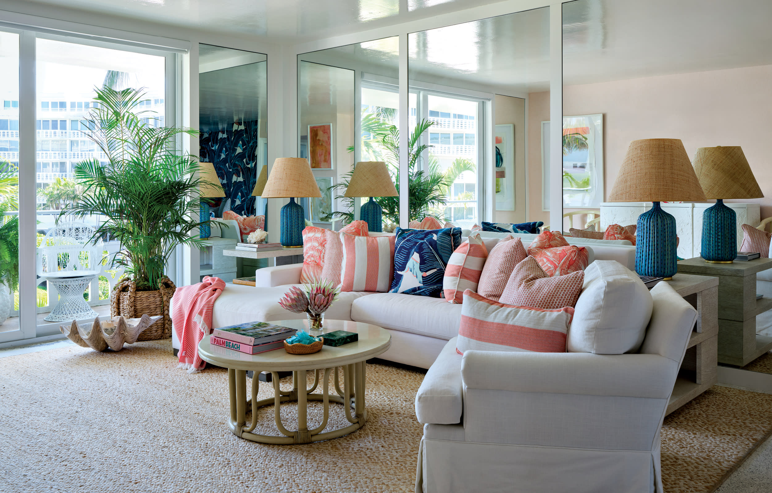 Bold Hues And Tropical Prints Transform A Palm Beach Home | LUXE Interiors + Design