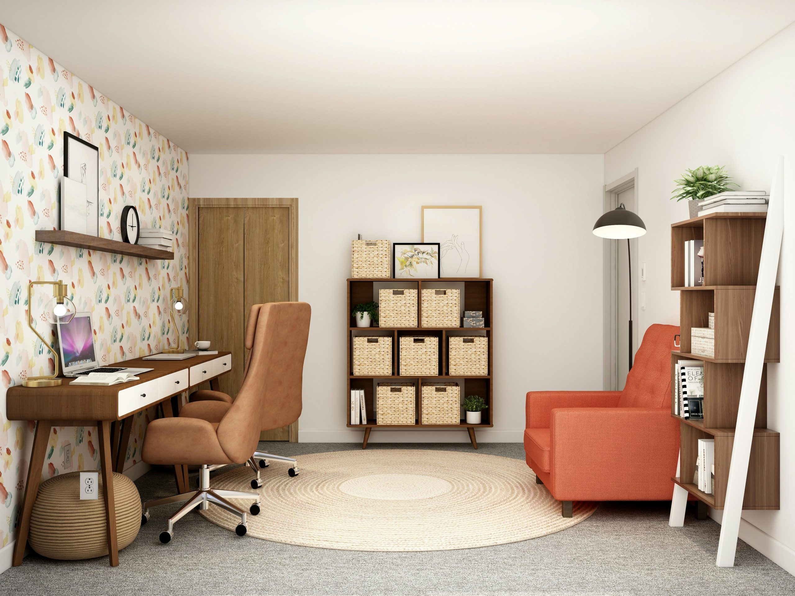 brown and white wooden cabinet