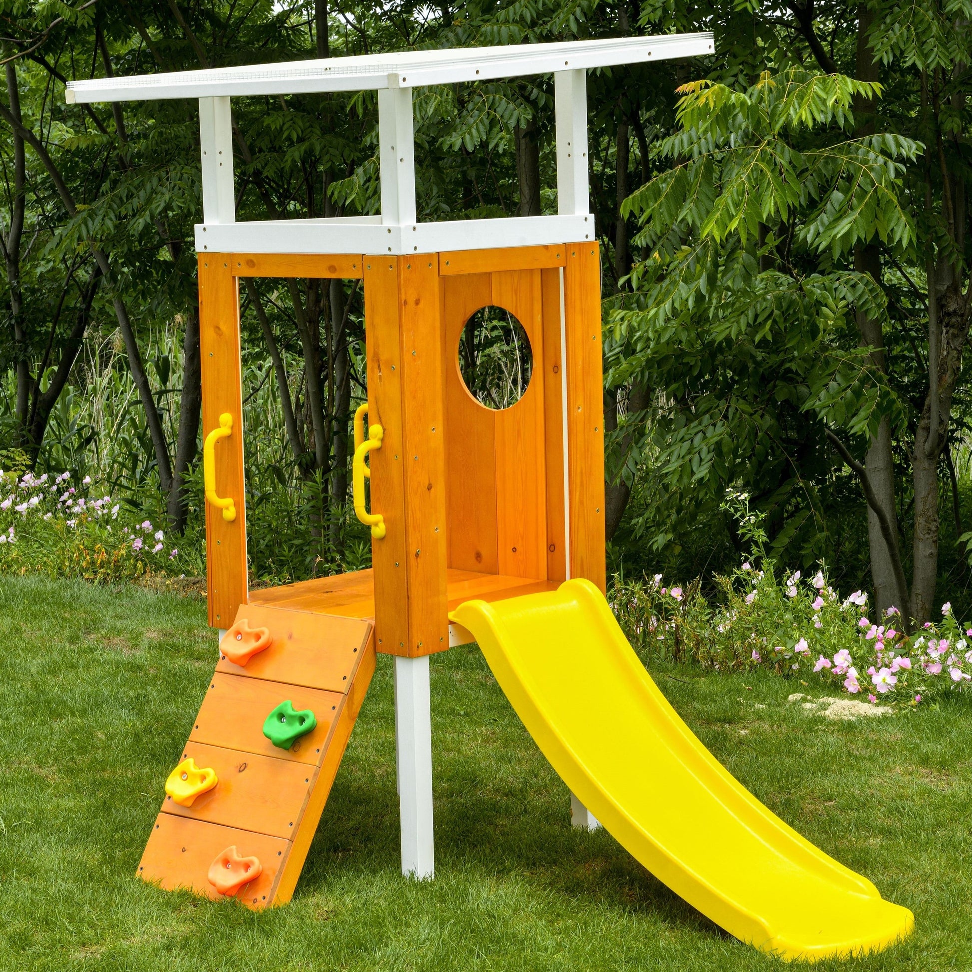 Contemporary Backyard Playground Slide Modern Swing Set Avenlur Modern Backyard Playhouse Wooden Swing Set Playground Structure