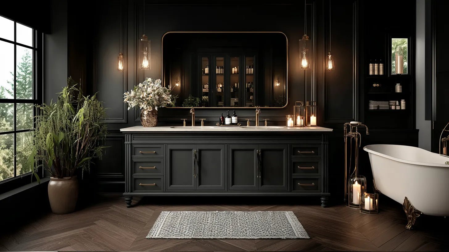 Dark Academia Bathroom Furniture Moody and Composed | AURA Modern Home