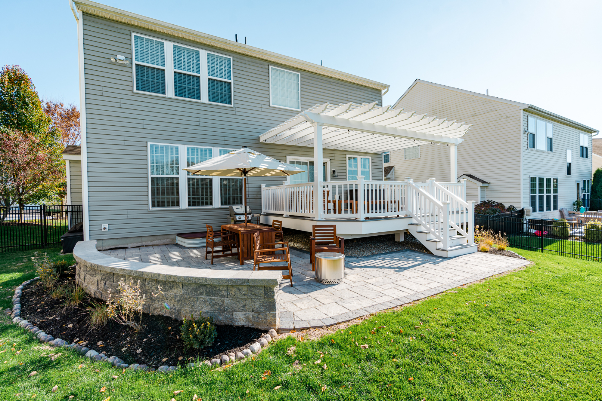 Deck with Pergola and Patio - Downingtown, PA - Integrous Fences and Decks