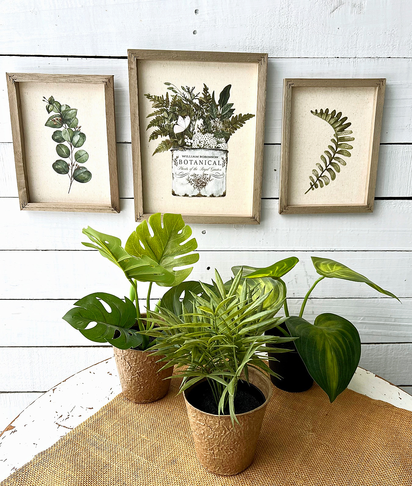 DIY Botanical Dollar Tree Reverse Canvas Decor Transfer Wall Art - Organized Clutter