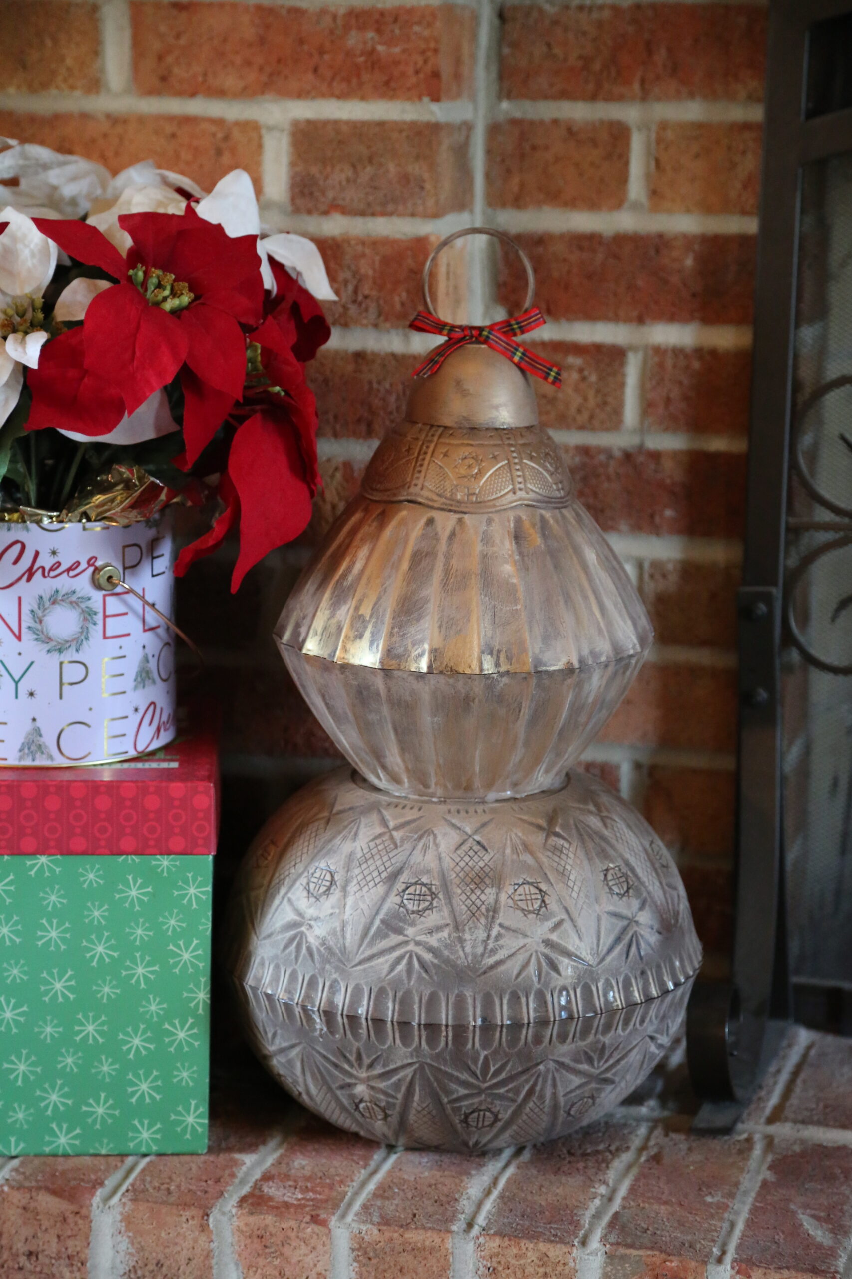 DIY Dollar Tree Giant Christmas Ornaments - The Cottage Mama
