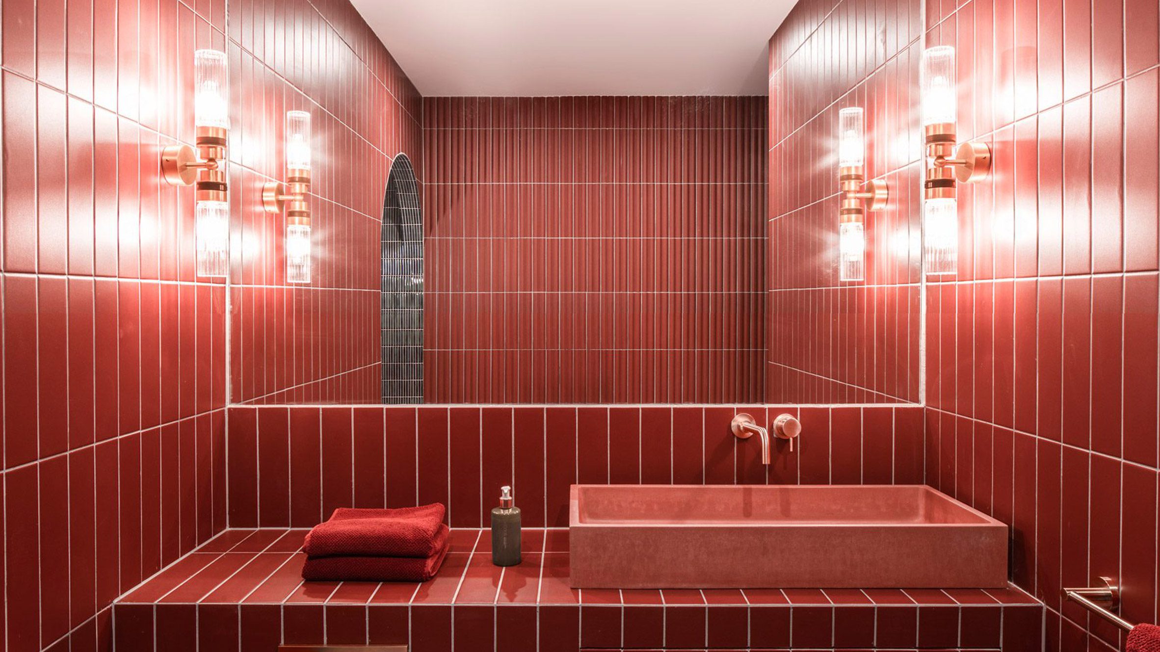 Eight eye-catching bathrooms with striking subway-tiled surfaces