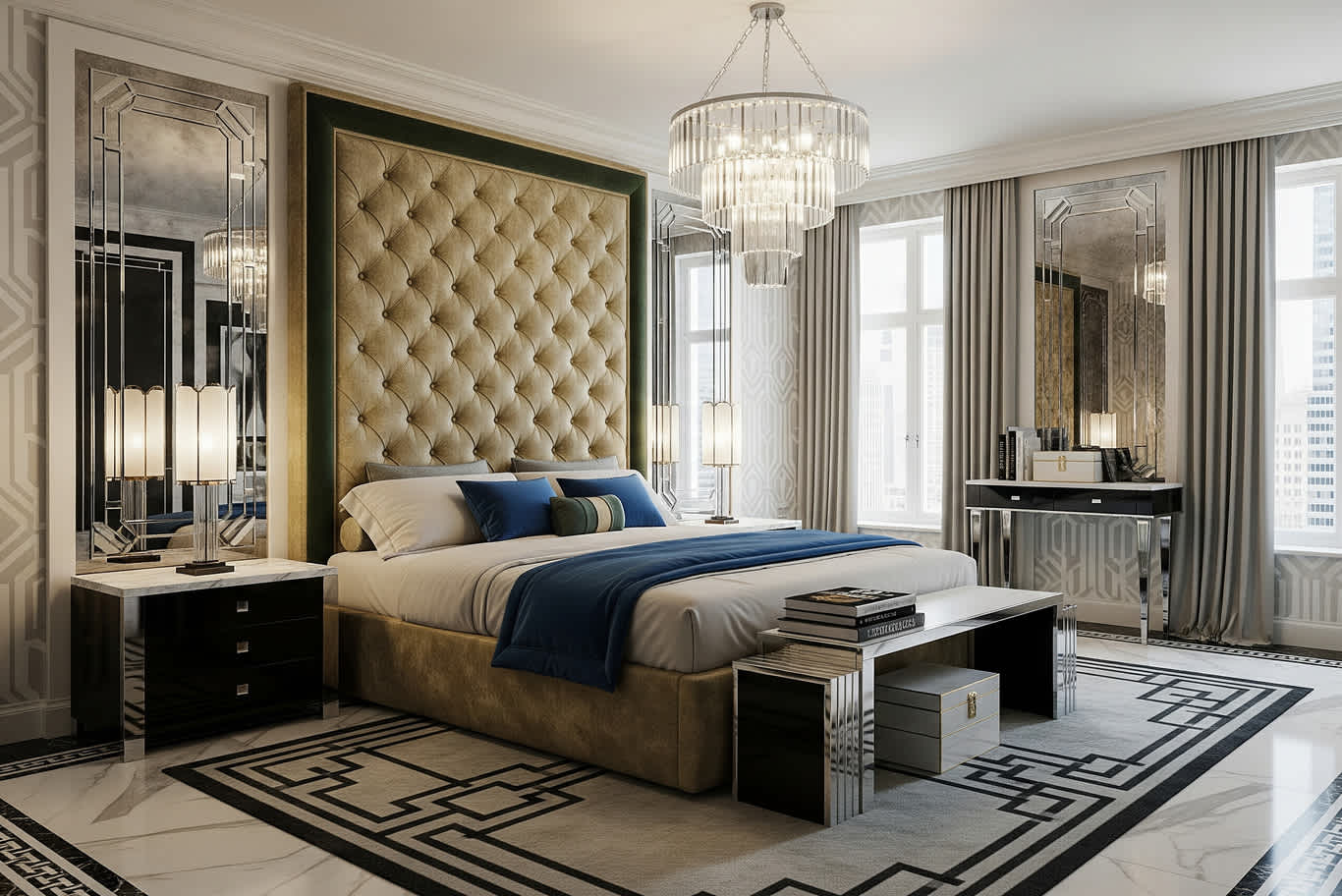 Great Gatsby Inspired Bedroom Designs | Art Deco Luxury Ideas