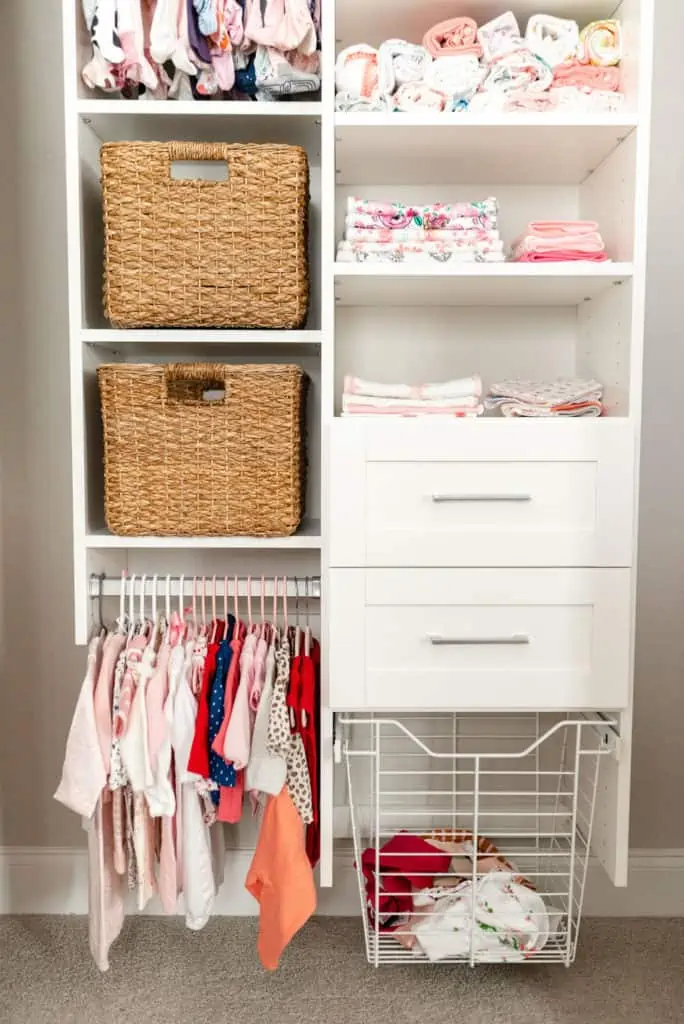 How I Designed and Organized Our Nursery Closet With California Closets - Loverly Grey