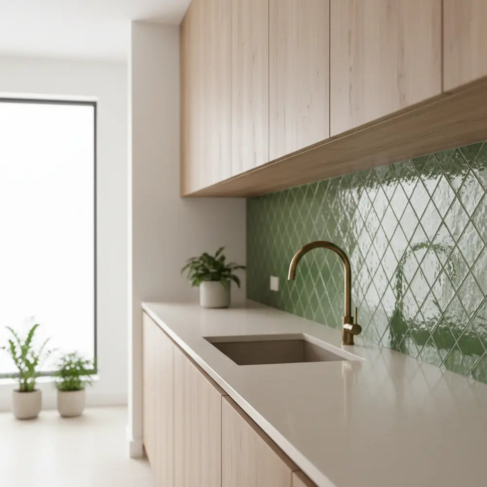 Kitchen Trends 2025: Green Tile Backsplash Must-Haves