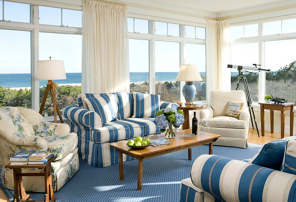 Living Room Modern Beach Chairs 25 Cheerful And Relaxing Beach-Style Sunrooms Decoist