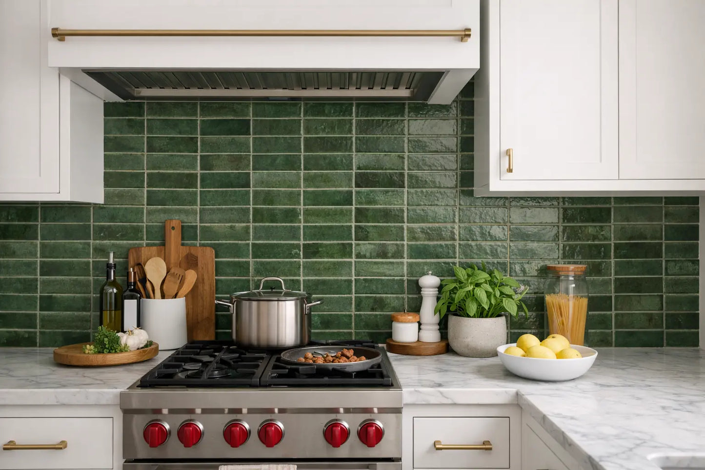 Lume Green 2x9 Polished Porcelain Subway Tile for Backsplash & Wall – Capital Tiles CA