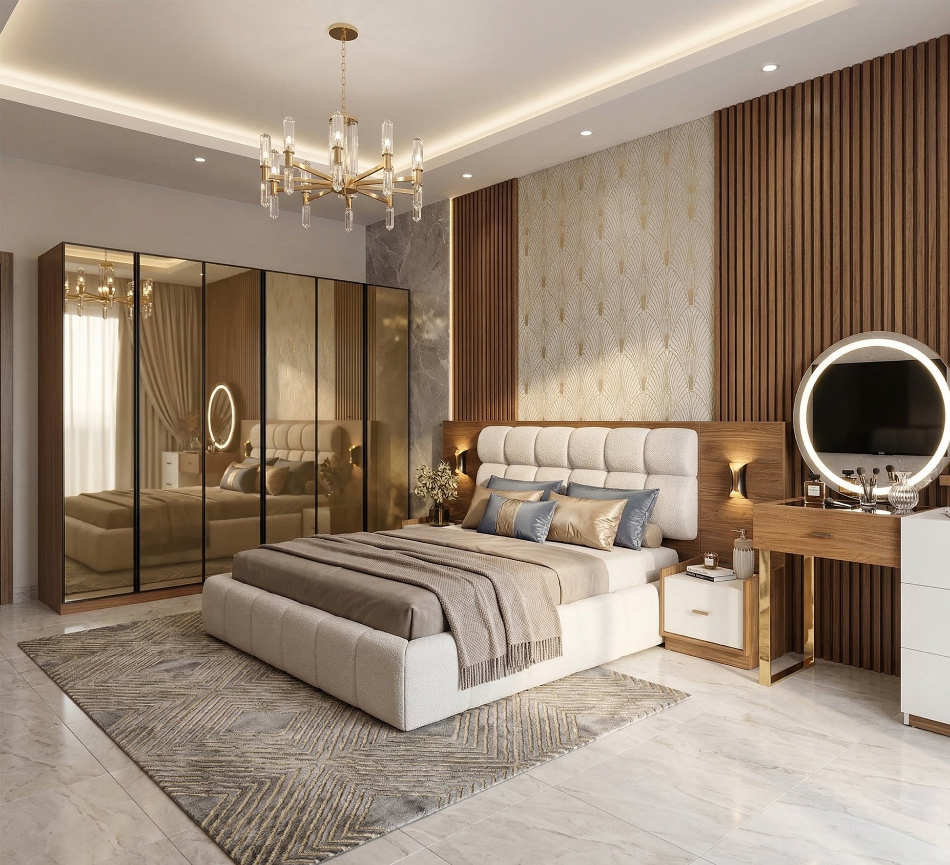 Master bedroom with unique design – Vitrine Furniture