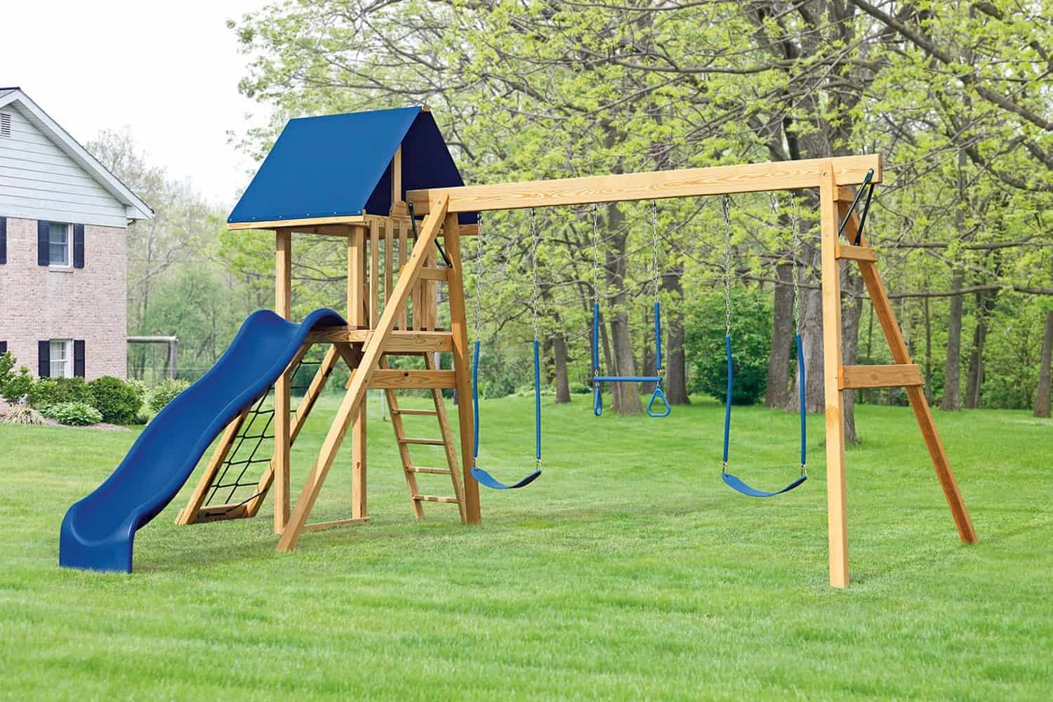 Modern Backyard Playground Ranger Plus Swing Set Ranger For Sale Amish Direct Playsets