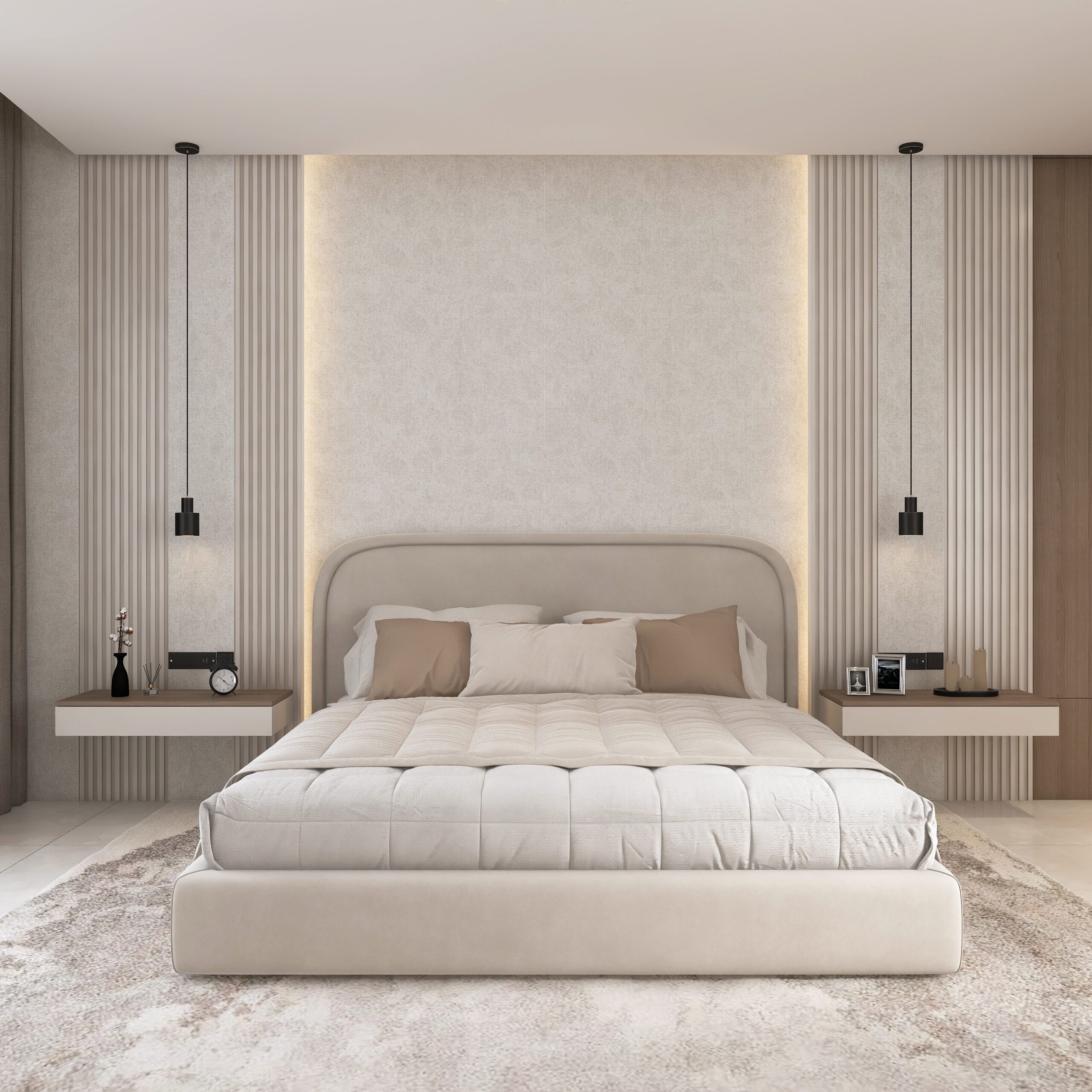 Modern master bedroom design - Tras DesignTras Design
