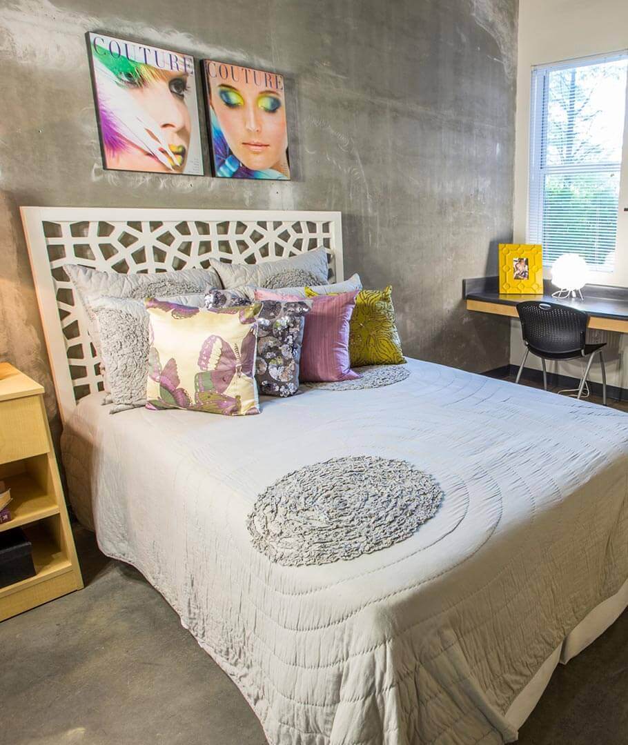 Modern student apartment bedroom - M @ College