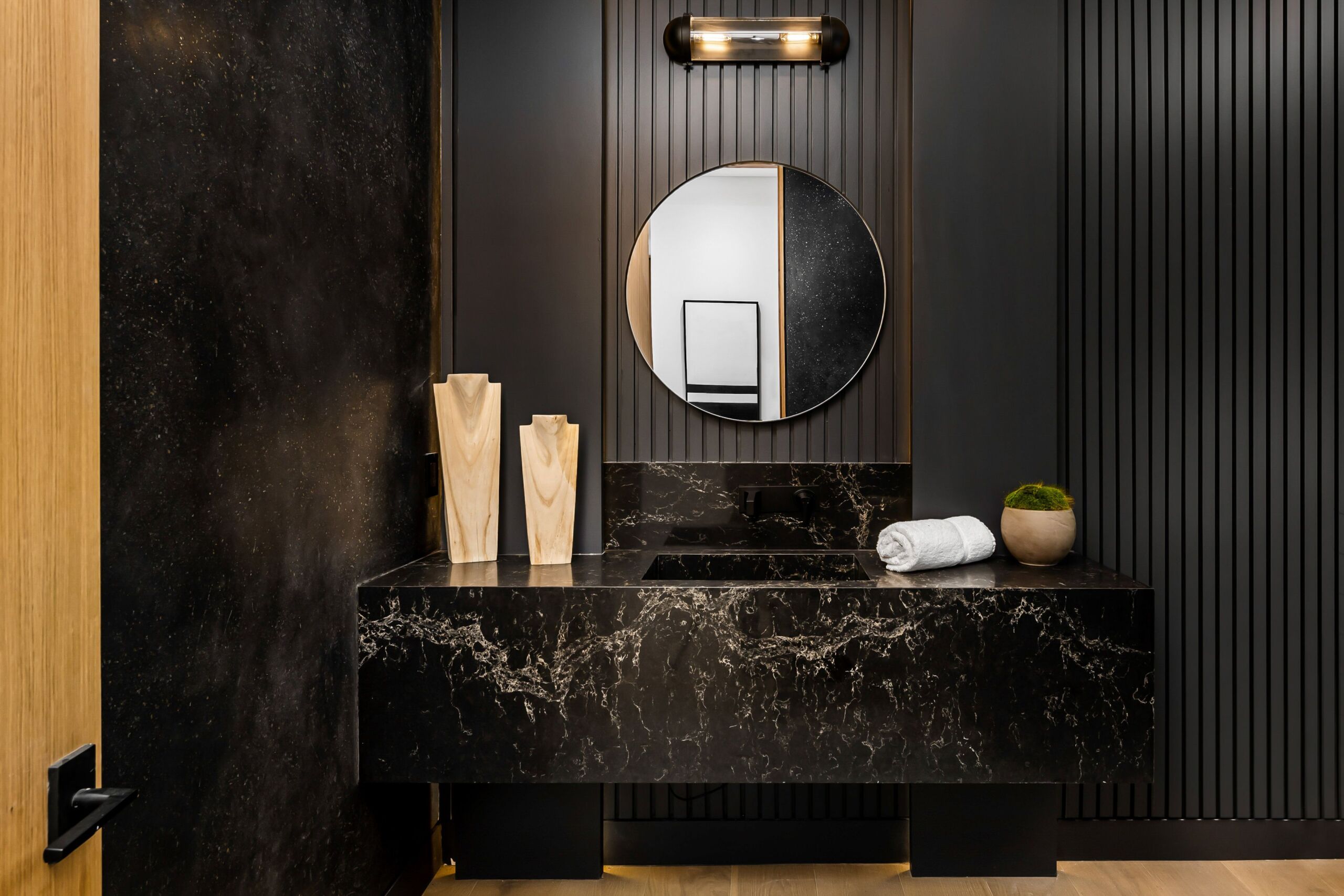 Moody Powder Room Design Ideas | Limewash, Venetian Plaster ...