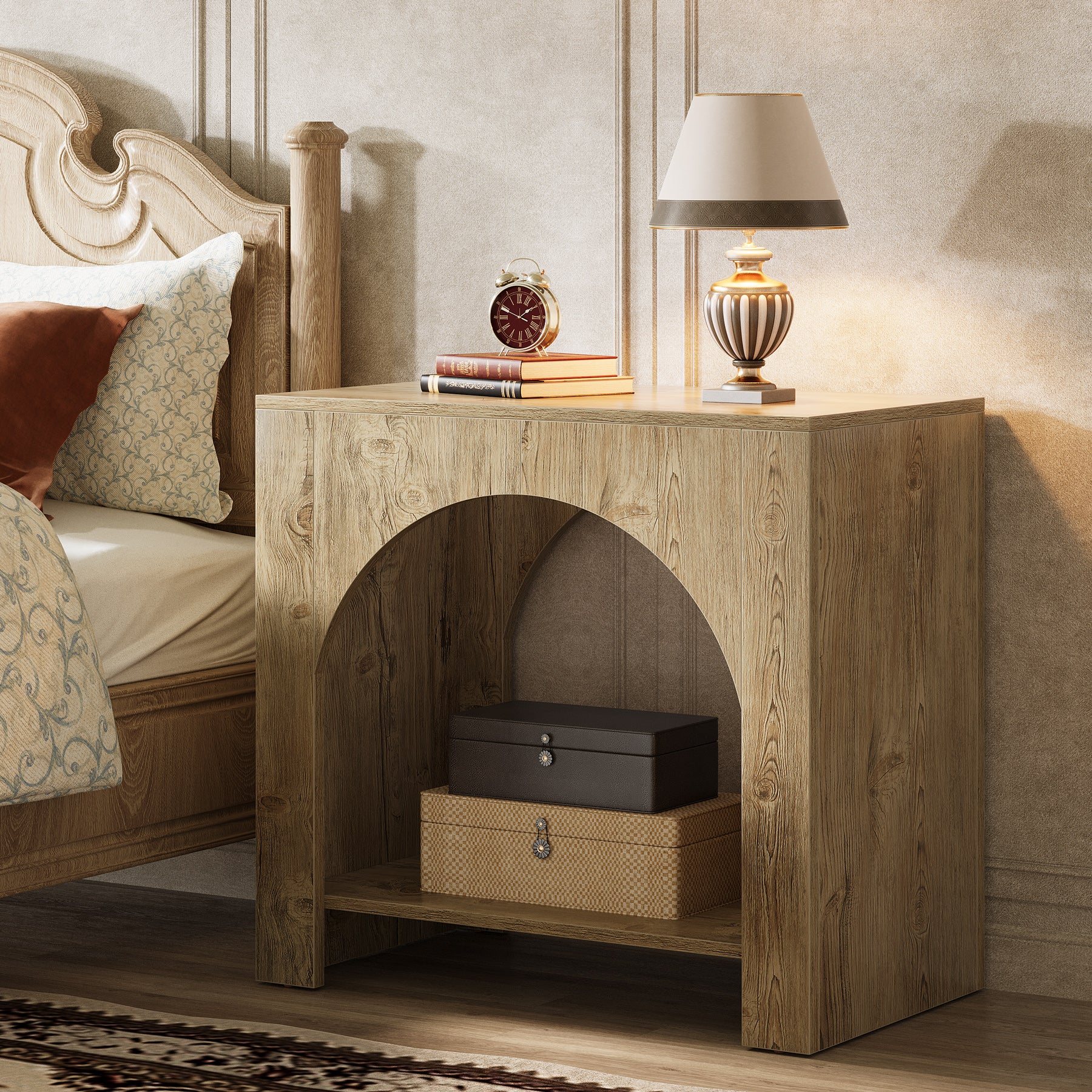 Nightstand With Drawers | Nightstands | Bedside Table-Tribesigns