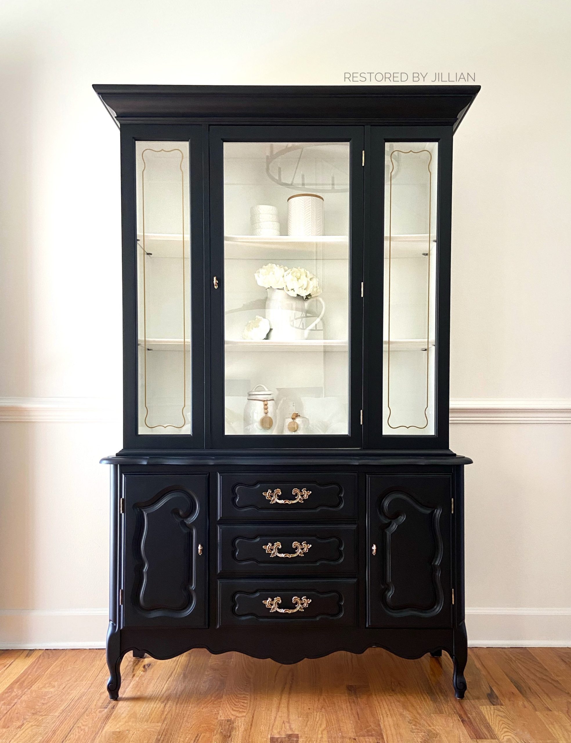Paint Modern Black China Cabinet Step-by-Step Guide, Antique China Cabinet Makeover! — Market House