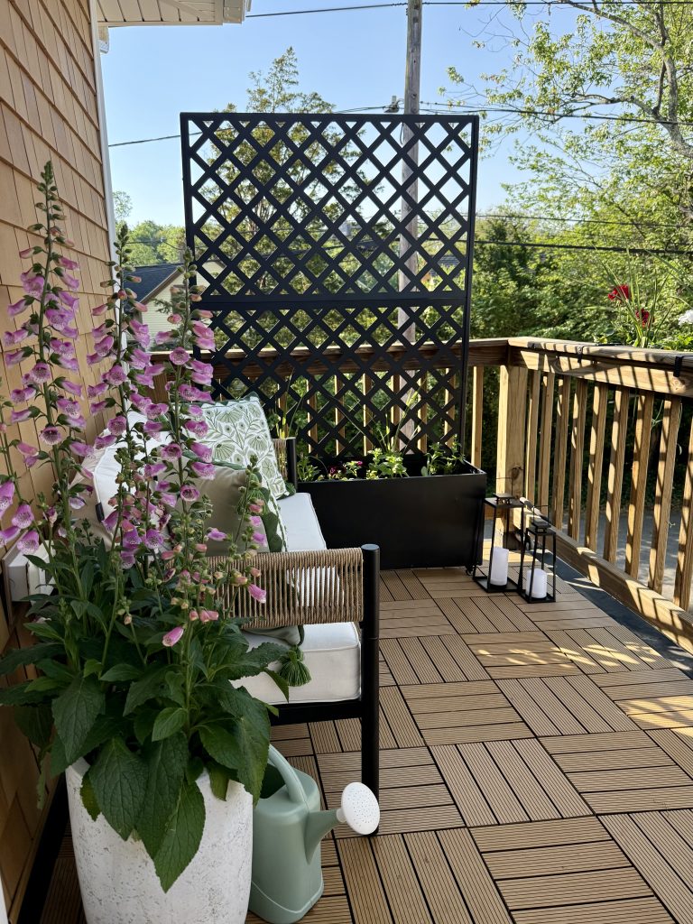 Small Balcony Makeover Idea (Cozy Outdoor Transformation) - Painting by the Penny