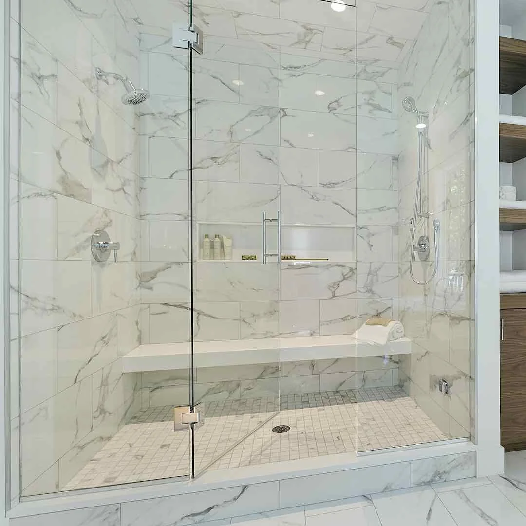 Stylish Ideas for Walk-In Shower Seats & Built-in Benches