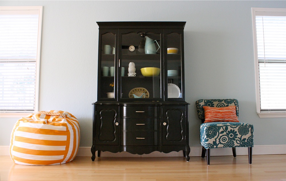 the new chair; the china cabinet redo - MADE EVERYDAY