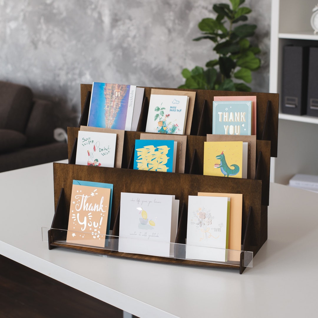 Toy And Book Display Rack 2-Pack Kids' Book Display Stand - 4-Tier Rack, 38x22x20cm, White Cardboard, Space-Saving For Bedroom Or Playroom Christmas Card Stand