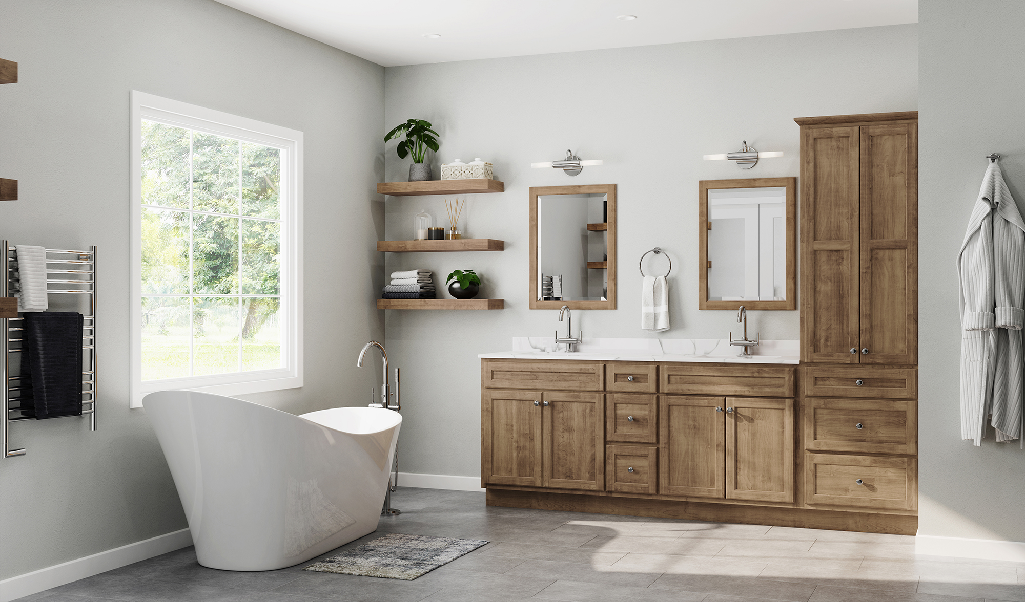 Trend Alert: Light Wood Bathroom Vanities