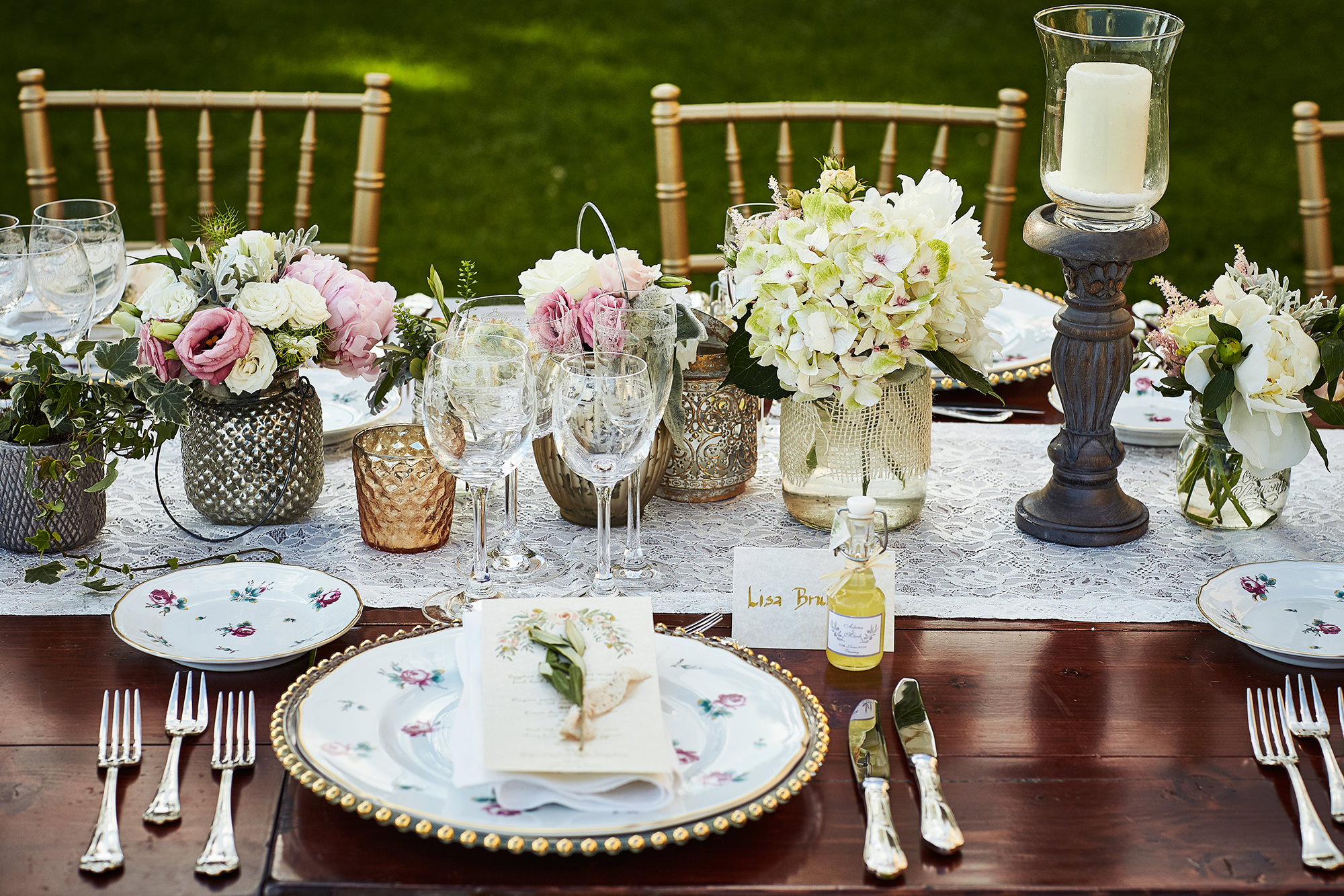 Wedding Table Decor in Tuscany l | Olive in Love
