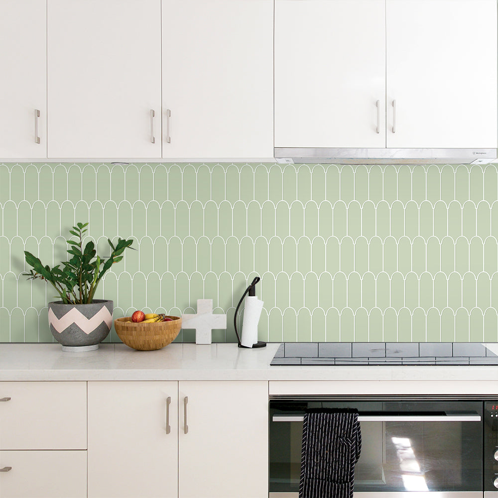 White kitchen, light green backsplash - thoughts?