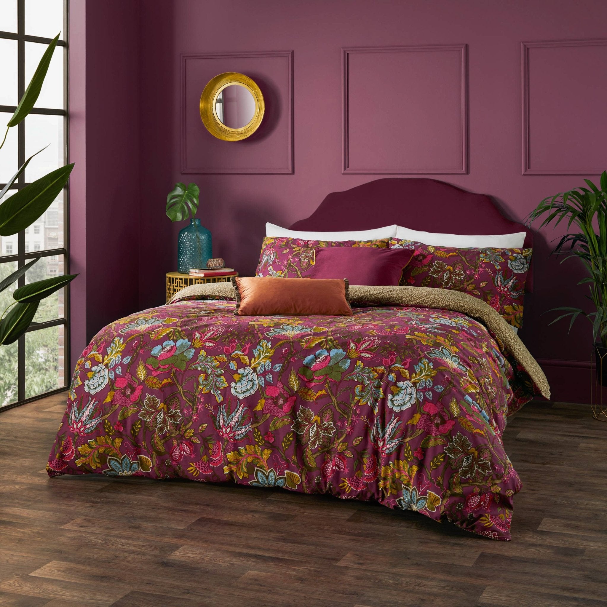 Wylder Tropics Viranai Exotic Floral Duvet Cover Set Cerise – Hstrends