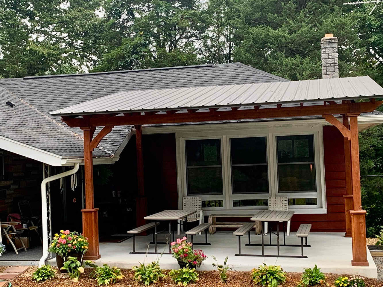 13x17 Cedar Lean-To Pavilion - PergolaKitsUSA.com