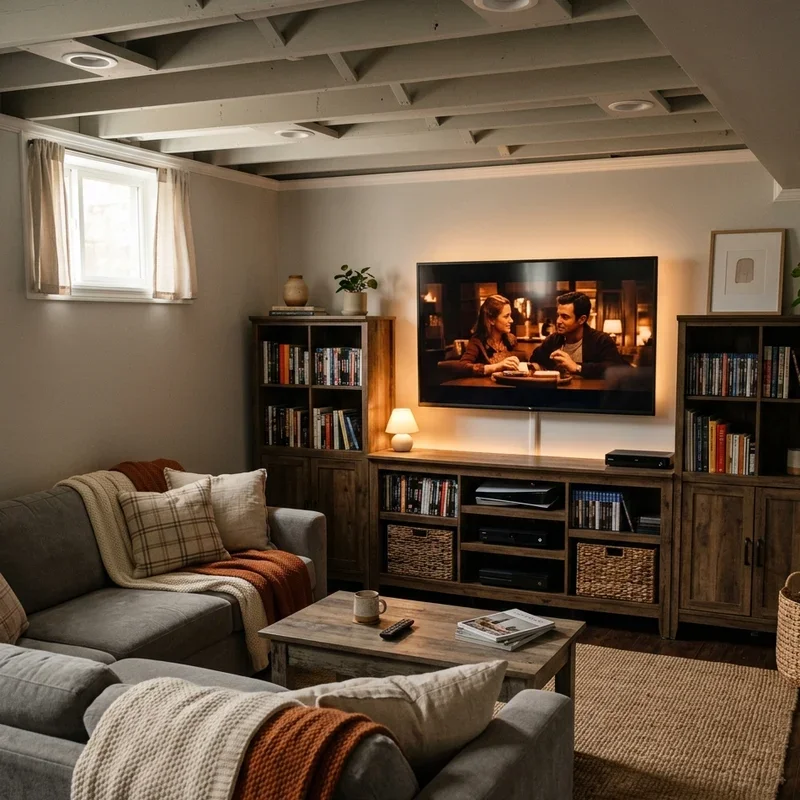 15 Cozy Basement TV Room Ideas for Relaxing Movie Nights
