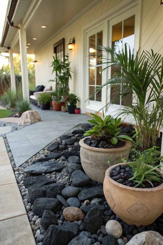 35 Stunning Black Rock Landscape Designs for Every Style