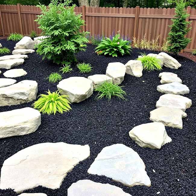 56 Black Mulch Landscaping Ideas to Boost Your Garden's Appeal