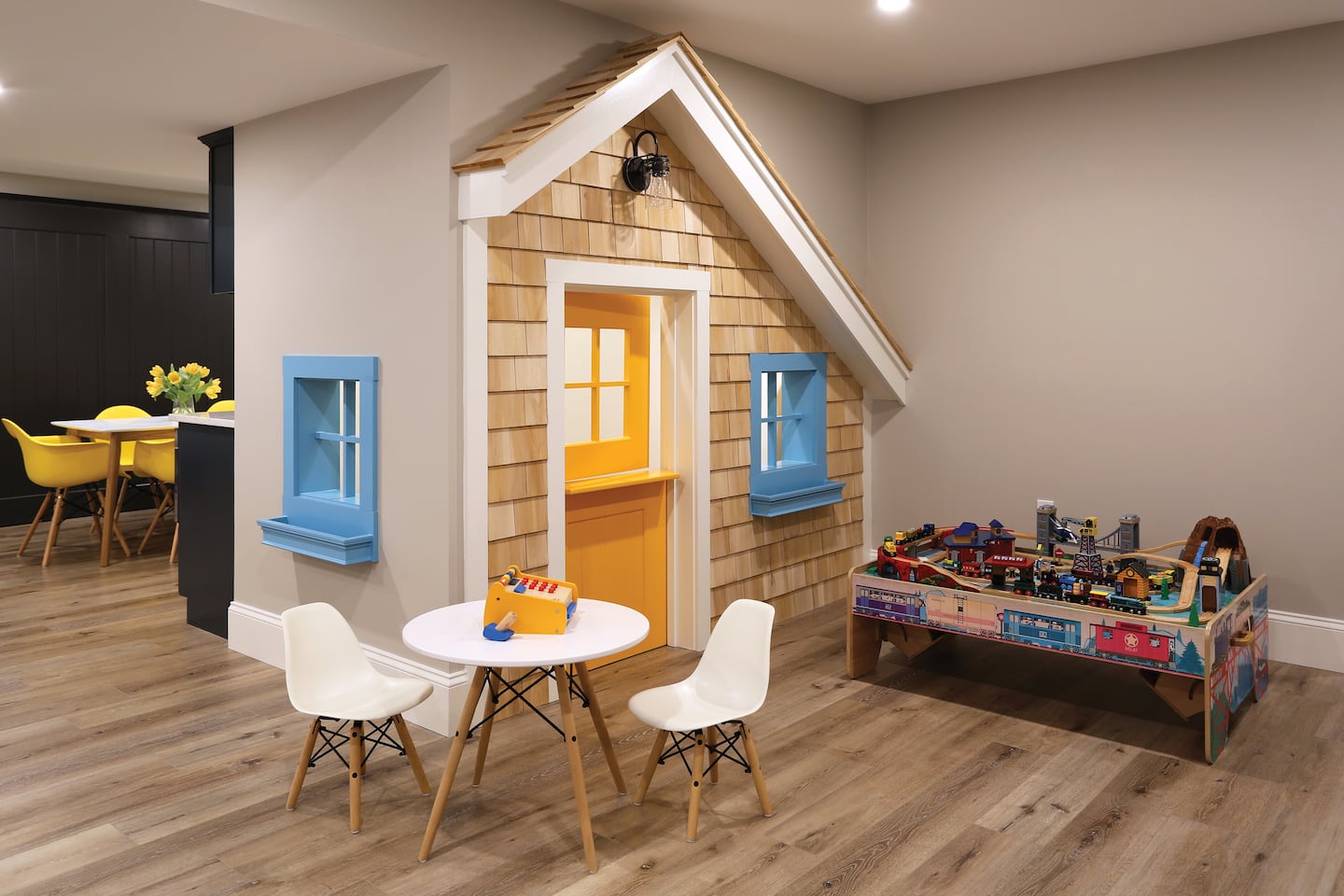 A family's COVID basement remodel includes a playhouse, exercise studio, and home theater - The Boston Globe