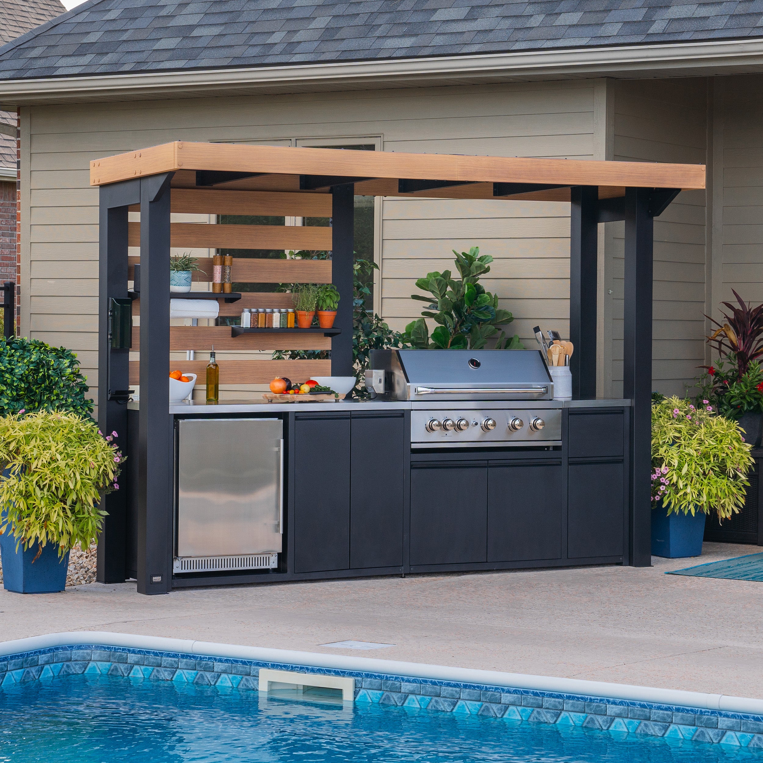 Aesthetic Outdoor Kitchen Covered Bbq Kitchens Backyard Covered Outdoor Kitchen Ideas