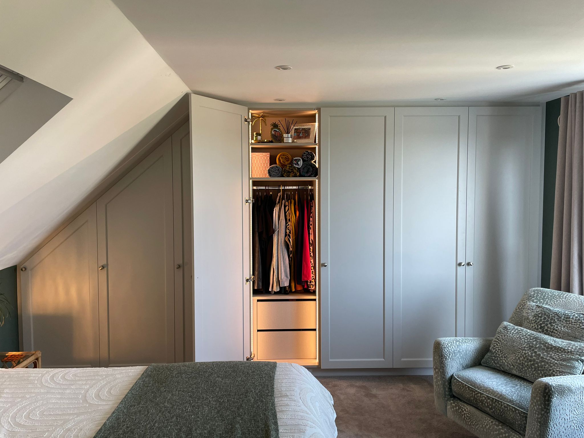 Angled Wardrobe Dormer Loft Conversion | Bedrooms | Drew Furniture – DrewFurniture