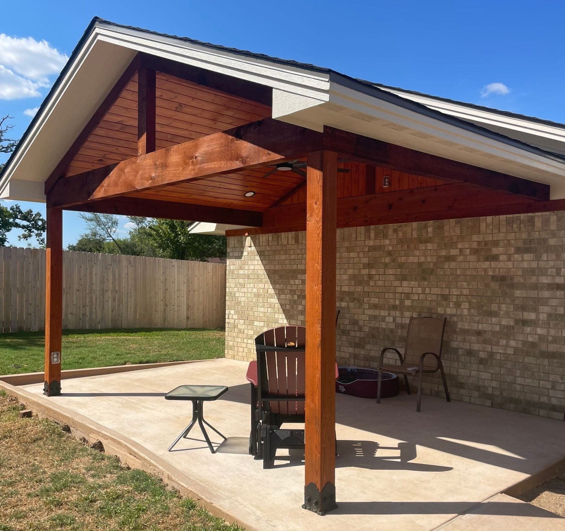 Back Porch Roof Extension Ideas for Backyard Spaces in Bryan