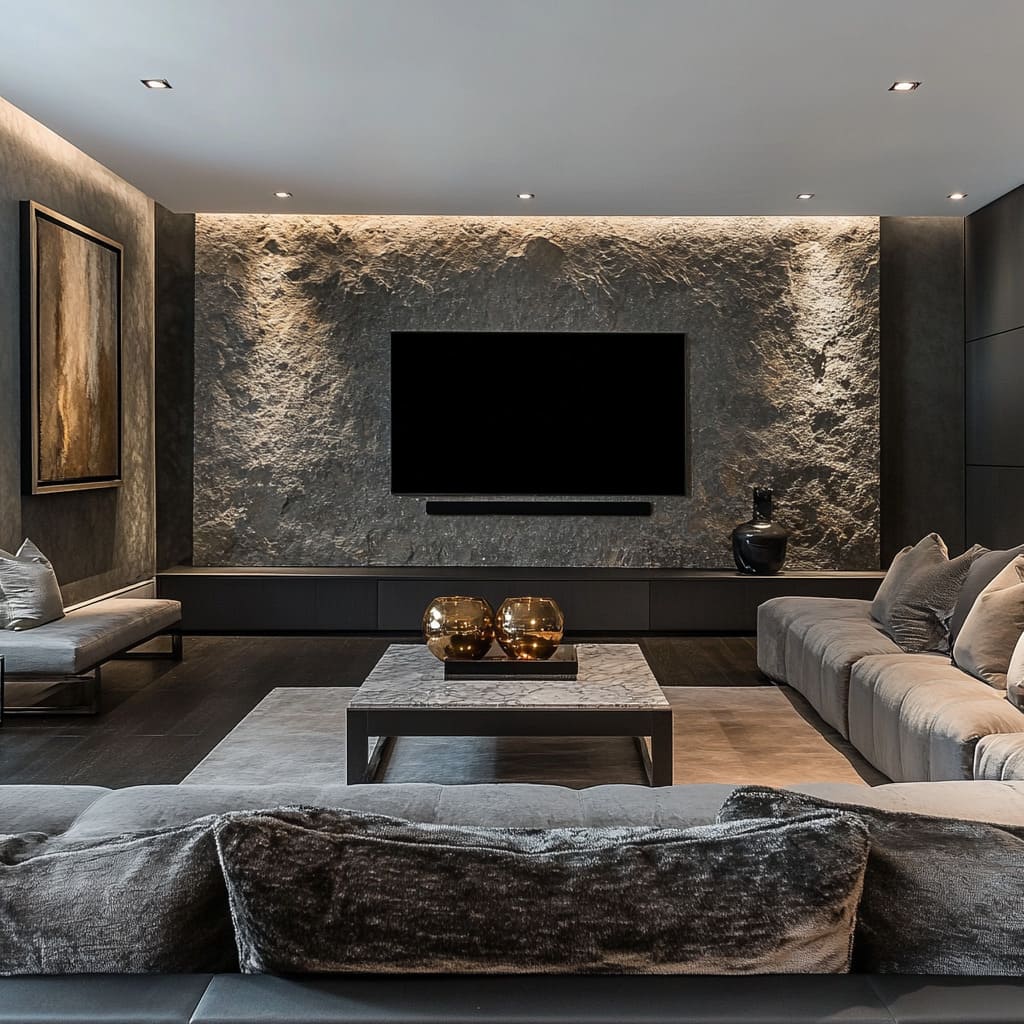 Basement Living Room Ideas for an Entertainment Lounge | FH