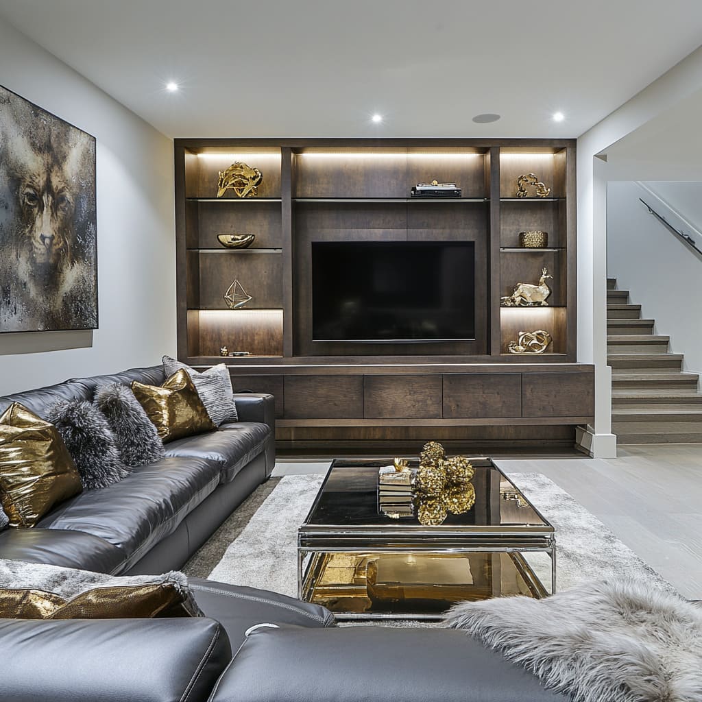 Basement Living Room Ideas for an Entertainment Lounge | FH