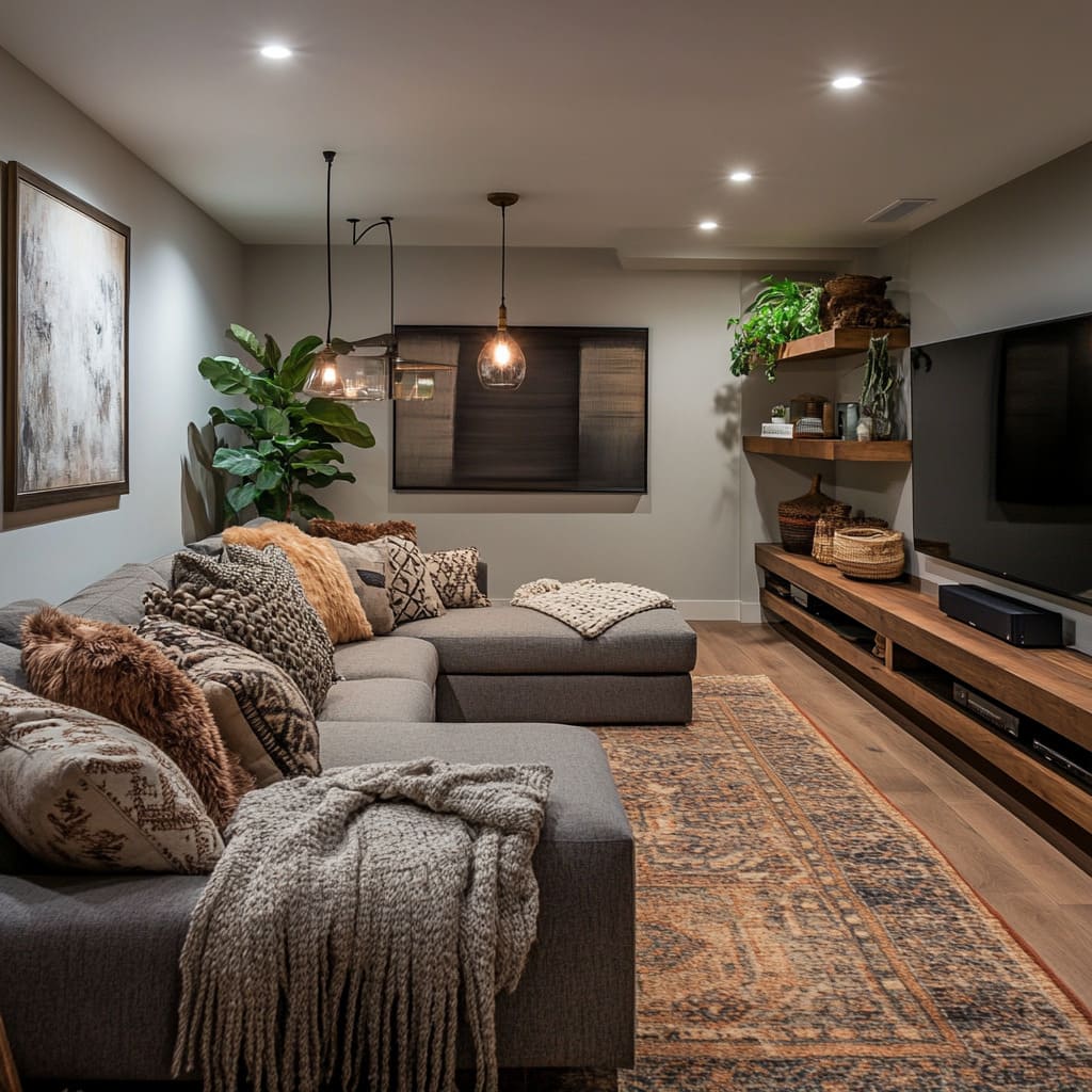 Basement Living Room Ideas for an Entertainment Lounge | FH