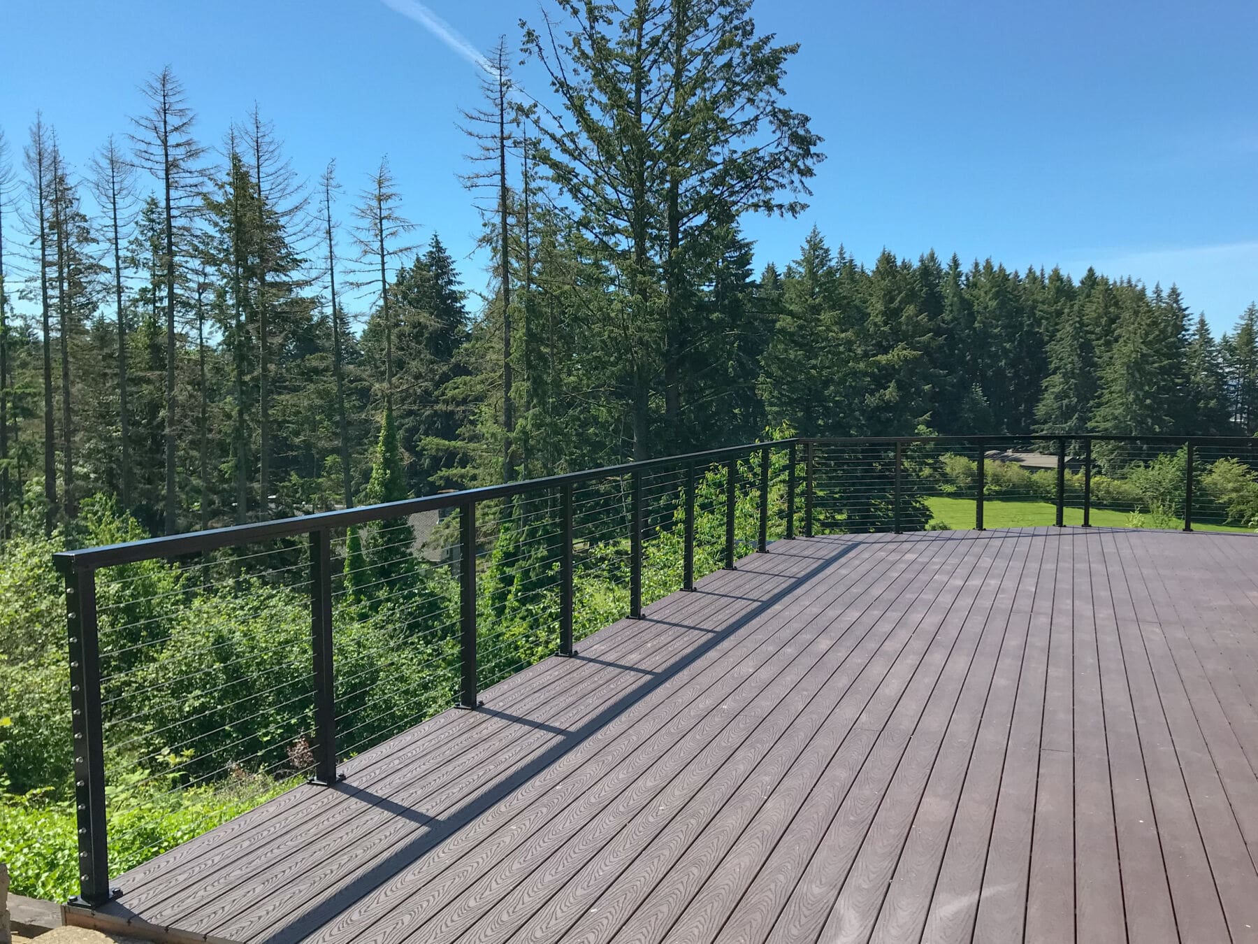 Black Aluminum Cable Railing - Hillsboro, OR