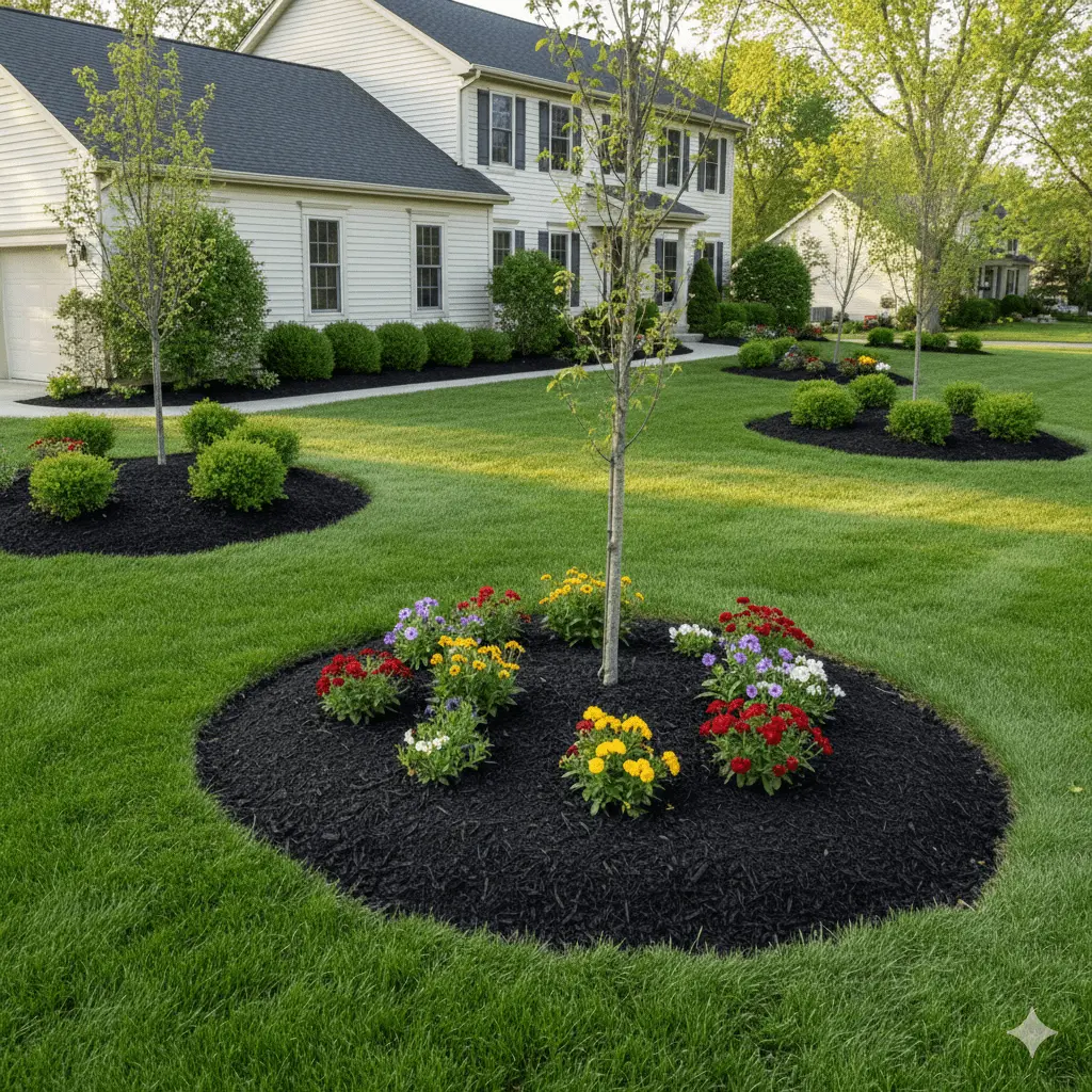 Black Mulch Landscaping Ideas in Williamsville, NY