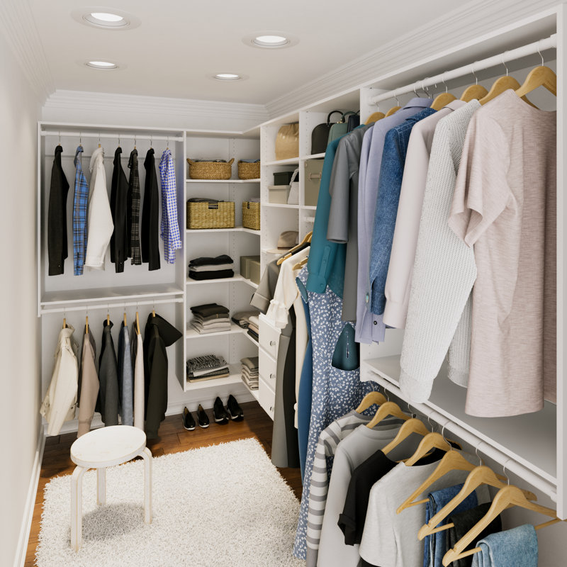 Corner Closet Lowes Closet Rack Weathered Gray Corner Closet System Dotted Line 96'' W
