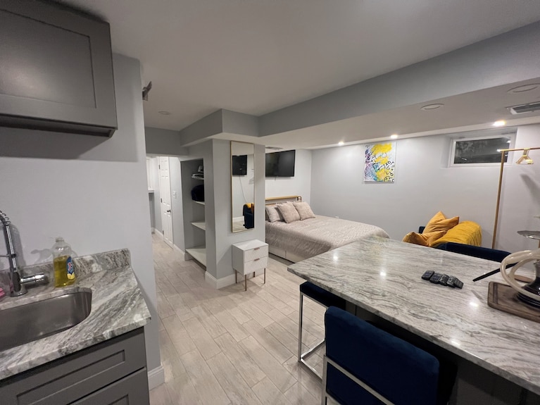 Cozy basement/studio apartment with kitchenette and bathroom! - Boston | Vrbo