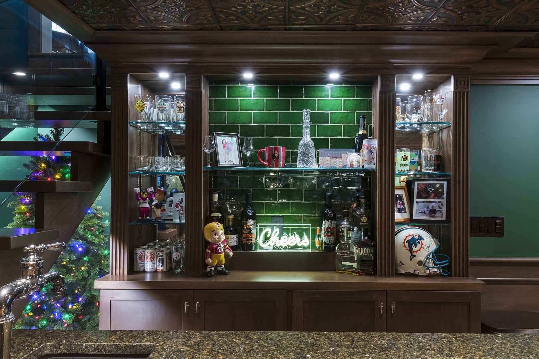 English Pub Basement Remodel in Bay Village | Hurst Design Remodel