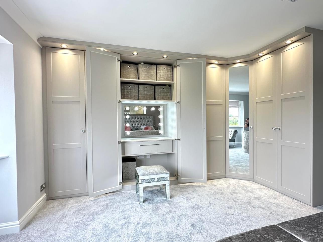 fitted wardrobes with dressing table